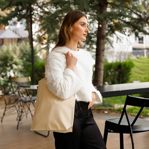 Sac fourre-tout en coton naturel 9 oz 300 GSM, options de personnalisation complètes disponibles, logo imprimé/brodé, durable - Product Image 3