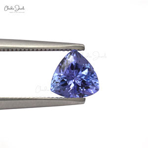 พลอยแทนซาไนต์สีน้ำเงินธรรมชาติ 2.61 กะรัต ขนาด 7x7 มม. รูปทรงทริลเลียนคัท คู่สำหรับทำต่างหู พลอยหลวมสำหรับทำเครื่องประดับ ขายส่ง - Product Image 3