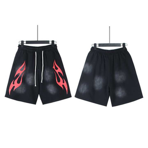 High Street 2025 nouveau Logo rétro marque de mode hommes femmes solide séchage rapide taille moyenne cordon décontracté coton cinq cents Shorts - Product Image 1
