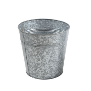 Vase à fleurs en métal fait à la main en fer avec finition galvanisée Design Fresh Home Decorative Item Galvanized Design - Product Image 4