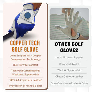 Gants de golf en peau de mouton coupe naturelle pour hommes, durables, nouveau design, cabretta, cuir, blancs, personnalisés, professionnels, raisonnables pour adultes - Product Image 2