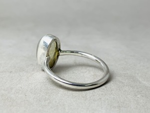 Anillo de piedra lunar ovalada auténtica personalizada, anillos de piedras preciosas de arcoíris de Plata de Ley 925, anillo de dedo fino minimalista de moda delicada - Product Image 6