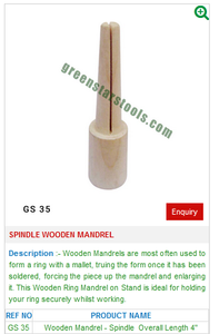 Wooden Spindle Mandrel 4 Inch Tapered and Straight <b>Ring</b> Shaping Tool Jewelry Making Tools Hand Tools for | Item No GS-35 - Product Image 2