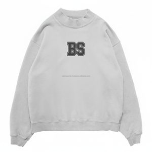 Premium 320 GSM coton polaire sweat doux tissu brossé Logo brodé personnalisé conception minimale femmes sweats respirants - Product Image 1