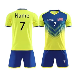 Camiseta de fútbol impresa por sublimación personalizada OEM, camisetas de fútbol de secado rápido para hombre de calidad superior directamente de la fábrica de Bangladesh