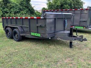 Remorque à benne basculante à profil bas 6x12 de meilleure qualité avec porte d'épandage Premier Acier CJ 83 "X14 '14K GVWR 4 High Side Truck Trailers - Product Image 6