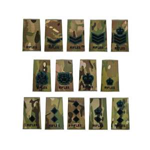 Insignia Multicam Bordada en Tela de Lona para Mayor de Banda, Comandante Mayor, Teniente, Bordado Negro, Superventas - Product Image 5