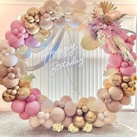 Penjualan Terlaris AYOYO Modern Classic Iron Ring Balloon Arch Stand Kit-Dekorasi Latar Belakang Pernikahan & Panggung Ulang Tahun