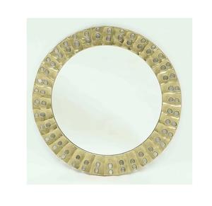 Miroir doré en fer fait à la main Style haut de gamme Miroir de luxe en métal pour décoration intérieure Miroir mural rond avec cadre pour décoration de salle de bain - Product Image 4