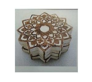 Sous-verres en bois naturel créatif pour tasses à thé antidérapantes Sous-verres ronds en bois pour boissons Tapis pour tasses Sous-verres ustensiles de cuisine Prix de gros - Product Image 2