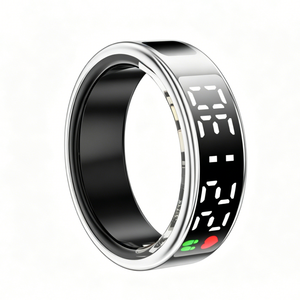 Bague connectée en acier inoxydable 2026 avec moniteur de santé, suivi du sommeil, étui de chargement, contrôle via application Android, étanche - Product Image 3