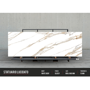 Azulejos de porcelana, losa de aspecto de mármol esmaltado pulido, losas de porcelana de 800x2400mm para FONDO DE TV y encimera de gran formato - Product Image 4