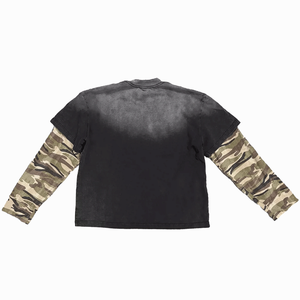 Trending Design Custom <b>Men's</b> Oversize T-Shirts 240 Gsm Heavy Cotton Double Layer Long Sleeve T-Shirt <b>For</b> <b>Men</b> - Product Image 6