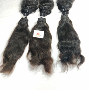 Extensions de cheveux vierges indiennes non traitées, Deep Wave, couleur naturelle noire, pour femmes, 100g - Product Image 1