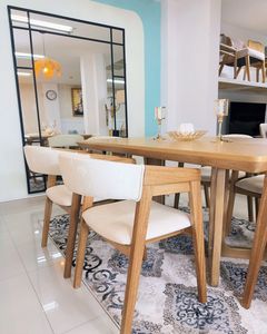 Modern <b>Solid</b> <b>Wood</b> Dining Table Rectangular Wooden Dining <b>Desk</b> Furniture for Home Restaurant Dining Room - Product Image 2
