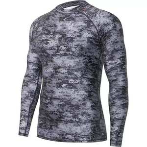 Camiseta Deportiva de Manga Larga para Hombre, Diseño de Camuflaje, Poliéster/Spandex, Cuello Transpirable, Secado Rápido, Antibacteriana - Product Image 6