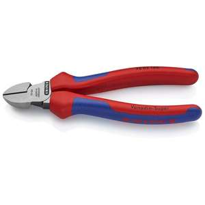 Alicates de Corte Diagonal Knipex con Mangos Multicomponentes Pulidos y Borde de Corte Alargado - Product Image 1