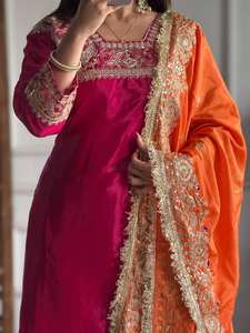 Nueva serie que lanza Kurti moderno con bordado Farsi Modelado real Propio Salwar Kameez para fiestas - Product Image 3