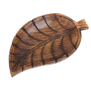 Assiette design feuille de qualité supérieure taille personnalisée plateau de service alimentaire artisanat naturel de l'Inde fabricant - Product Image 3