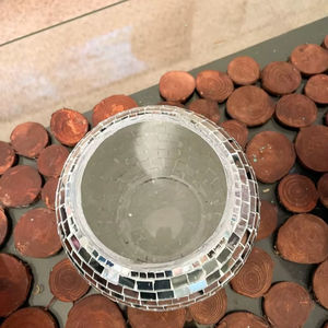 Porte-bougie en verre mosaïque Partylite, Porte-bougie votif en verre mosaïque Global Fusion. Tout neuf. Dans son emballage d'origine. - Product Image 1