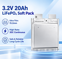 3,2V 20Ah LiFePO4 Pouch-Zelle 600A Hochleistungs-Ultra-Dünnes Softpack Lithium-Akku für E-Bike, Roller, Elektrowerkzeuge, 4000 Zyklen