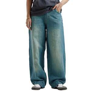 Fabricant de denim, jeans vintage pour hommes, lavage léger personnalisé, denim lourd, jambe large, jeans baggy pour hommes - Product Image 1