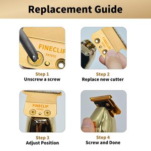 ใบมีดสำรองสำหรับเครื่องตัดผม LoPROFX แบบฟันละเอียด ใบมีดรูปตัว T แบบ Zero-Gapped สำหรับเครื่องตัดแต่งทรงผม - Product Image 4