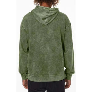 Taux raisonnable Hommes Vert Acid Wash Hoodies nouvelle mode de haute qualité Unisexe haut tendance avec le meilleur design Acid Wash sweats à capuche pour hommes - Product Image 2