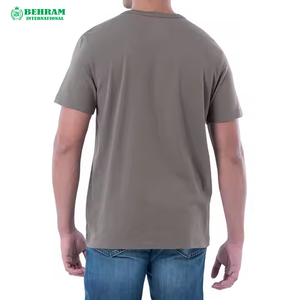T-shirt Homme Oversize Col Rond Manches Courtes Coupe Ample 200 g/m² 100 % Coton Lavage Acide Vintage Haute Qualité Été Behram - Product Image 1