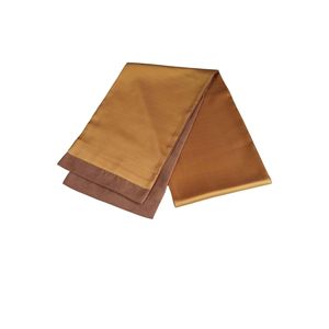 Elégant foulard tissé jacquard marron doré double face avec châle de style traditionnel à micro motif géométrique - Product Image 2