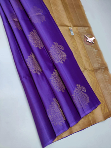 Pure Soft Kanchivaram Pethani Saree en soie élégant vêtements indiens et pakistanais - Product Image 3