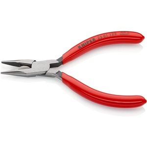 For KNIPEX 125 mm <b>Long</b> Flat/Round Straight Polished Flat-<b>Nose</b> Pliers with Plastic Coating - Product Image 4
