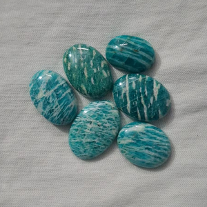 Amazonita única. Lote de cabujones de amazonita al por mayor, cabujones sueltos a granel, cabujones lisos, cabujones de amazonita para hacer joyas - Product Image 1