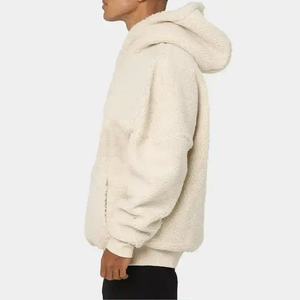 Sweat à capuche en laine d'agneau surdimensionné personnalisé couleur unie sweats à capuche vierges sweats à capuche unisexe hiver Sherpa laine d'agneau - Product Image 2