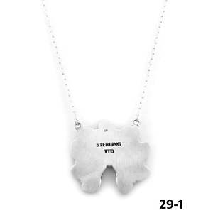 Collier artisanal en argent sterling du sud-ouest avec motif floral en buffle blanc et Santa Maria, idéal pour un cadeau - Product Image 4