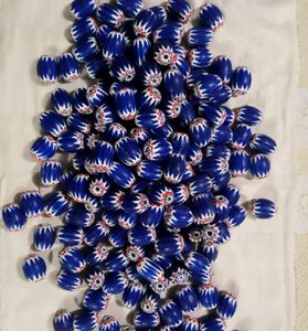 Handmade Chevron Lampwork Glass <b>Beads</b> Unique One-of-a-Kind <b>Loose</b> Nature Crystal One Strand Product - Product Image 4