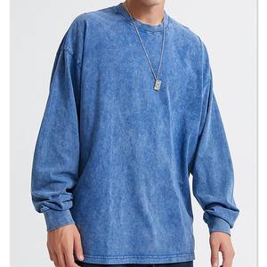 Streetwear personnalisé Chemises à manches longues pour hommes Acid Wash Vintage Men Blank Unisex Sweatshirts à manches longues pour hommes - Product Image 1