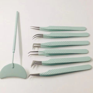 Ensemble de pinces à épiler professionnelles avec miroir à cils Kit d'outils à cils en acier inoxydable de précision - Product Image 1