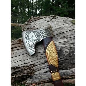 Hache à fendre Jexmoo personnalisée de 19,5 pouces en acier D2, manche en bois de rose, étui en cuir, cadeau d'extérieur, fait à la main, qualité industrielle - Product Image 2