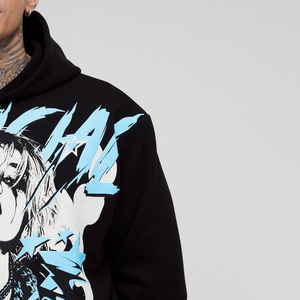 Sudadera con Capucha de Algodón 100% de Alta Calidad, Talla Grande, para Hombre, Venta al por Mayor, Invierno, con Logotipo Personalizado Estampado - Product Image 6