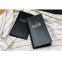 Porte-reçus rétro personnalisé, fait main, nouveau design, en cuir véritable, pour restaurant, présentoir de chèques, noir CROSS FAB