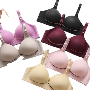 บราไร้สายแบบไร้ตะเข็บ ไซส์ 36-46 เป็นมิตรกับสิ่งแวดล้อม เซ็กซี่ ยกทรงดันทรง ปรับเปลี่ยนได้ เนื้อผ้ามันเงา สวมใส่สบาย บราเล็ตบางเบา - Product Image 2