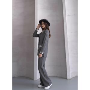 ชุดเสื้อถักคอปก 1566 - สีแอนทราไซต์ - Product Image 2