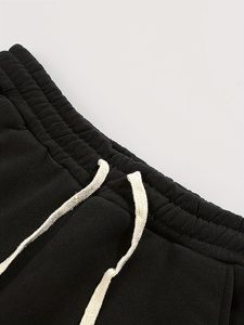 Men's Casual Street Style Trendy Cross Print Fashionable Slightly Flared <b>Black</b> and White Color-Block Design Sweatpants - Product Image 3