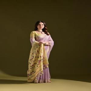 Attrayant Muga Coton Avec Coloré Resham Tissage Pichwai Pallu Saree Femme Fabricant De Mode De Surat - Product Image 1