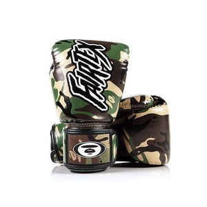 Fairtex Boxing <b>Gloves</b> Camouflage Leather Hook & Loop Closure Breathable Adult Martial Arts Gear Kickboxing Muay Thai <b>Gloves</b> - Product Image 1