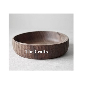 Bol de nourriture en bois de conception fantastique bol de service de soupe à salade de forme ronde de taille personnalisée à un prix acceptable - Product Image 6