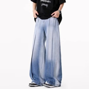 กางเกงยีนส์ผ้ายืดสำหรับผู้ชายออกแบบได้ตามต้องการเสื้อผ้าแนวสตรีทฮิปฮอปสไตล์วินเทจ3D - Product Image 1