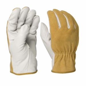 Gants de conducteur en cuir fendu en coton durable personnalisables résistants à la chaleur ignifuges pour gants de sécurité en grain de vache - Product Image 1