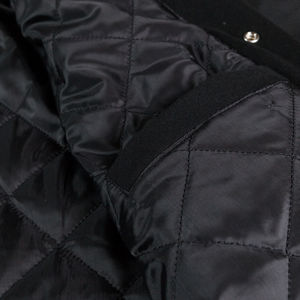 Chaqueta Bomber Varsity de Alta Calidad para Hombre, Cuerpo de Lana con Mangas de Cuero Genuino, Cuello Alto, Chaqueta Universitaria para Hombre - Product Image 5